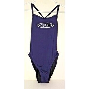 Rise Aquatics One Piece Swimsuit Womens Size 38 Blue  Life Guard Suit New    T33